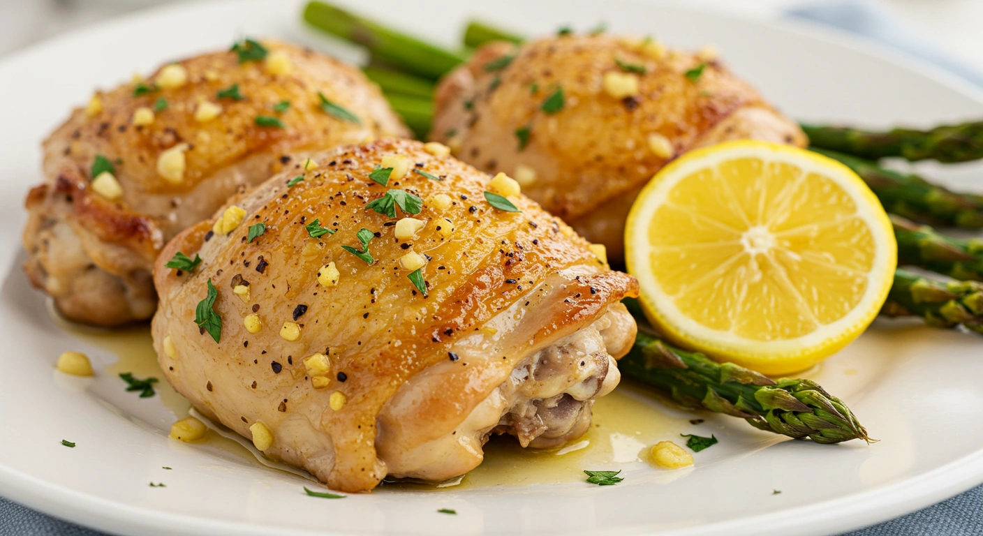 Lemon Garlic Chicken Thighs - tertiary view
